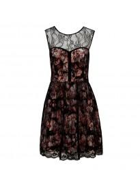 Samantha Lace Overlay Printed Dress