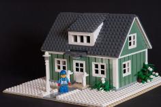 Another cute house!  Swedish sand green villa by Thomas Selander, via Flickr