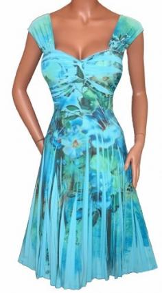 FUNFASH SUBLIMATION BLUE FLORAL SLIMMING COCKTAIL DRESS Plus Size Made in USA - FUNFASH SUBLIMATION BLUE FLORAL SLIMMING COCKTAIL DRESS Plus Size Made in USA    Fabric feels slinky smooth and soft on your skinWrinkle free, perfect for packing on vaca