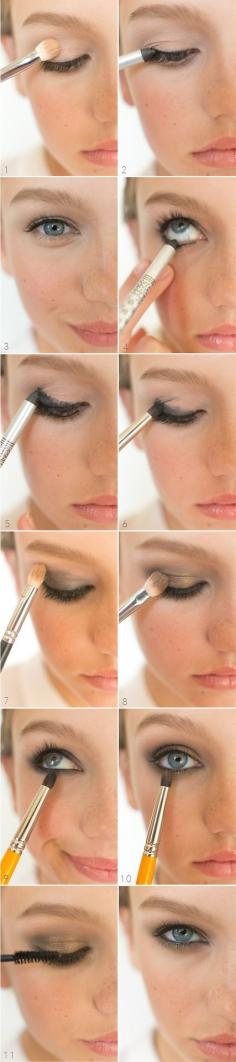 Smoldering Smokey Eyes 1. Prep the whole eyelid and under eye with either a concealer or eyeshadow primer. I used MAC Paint in Bare Canvas. ...