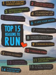 reasons to run!  lose weight :)