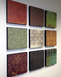 DIY Home Decorating Scrapbook Paper Wall Art! Absolutely love this idea!! So doing this for our new house.