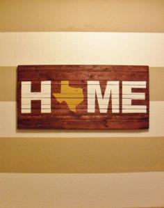 ANY STATE - State of Texas Home Wooden Sign - Can be Customized Any Way