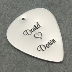 Custom Hand Stamped Guitar Pick 01 by JenniferCasady, via Flickr