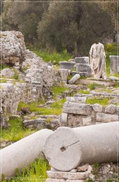 Near the house lay the antiquities of Minoan Gortyna which are pretty amazing with all those old stone columns and the still standing walls in the middle of olive groves and fields