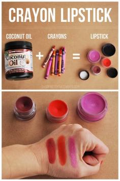 DIY 2 Ingredient Crayon Lipstick Recipe and Tutorial from Oh So...