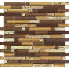 EPOCH Architectural Surfaces�5-Pack 12-in x 12-in Varietals Multicolor Glass Mosaic Subway Wall Tile (Actuals 12-in x 12-in)