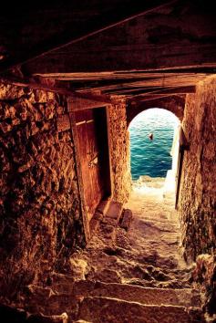 passageway to the sea - isle of crete, greece