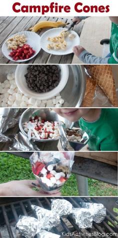 Campfire cones, summer food