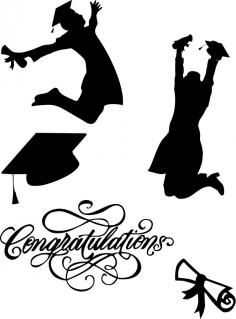 The Lady Wolf: Graduate Silhouettes SVG