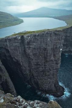 Lake Sorvagsvatn, Faroe Islands 30m above the ocean. It's almost like an optical illusion!