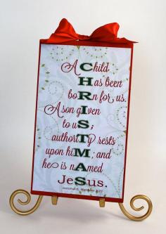 Christmas  Sign Decoration Bible Verse Meaning by SignsoftheSeason, $16.50