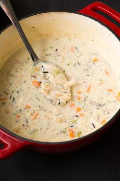 Creamy Chicken and Wild Rice Soup - it was a hit with my family!