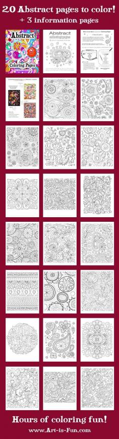 Printable Abstract Coloring pages