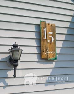 Pallet Art Wood House Number Plaque Custom for your home and name Rustic Shabby Chic on Etsy, $29.99