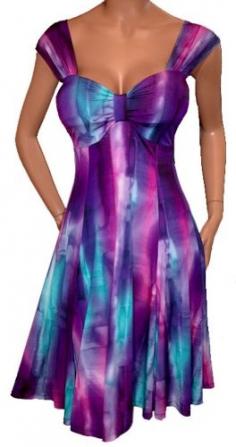FUNFASH SLIMMNG PURPLE EMPIRE WAIST COCKTAIL DRESS WOMENS Plus Size Made in USA - FUNFASH SLIMMNG PURPLE EMPIRE WAIST COCKTAIL DRESS WOMENS Plus Size Made in USA    Fabric feels slinky smooth and soft on your skinWrinkle free, perfect for packing on