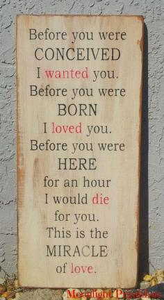Before You Were Conceived Nursery Baby Love by MoonlightPrimitives, $60.00