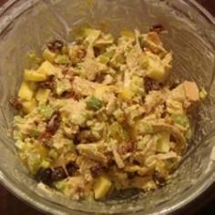 Easy Coronation chicken @ allrecipes.co.uk  with backed potato or salad.... yummy and throw in some sultanas and some cashews!