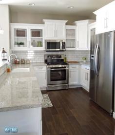 Love this counter top color, love everything about this kitchen!