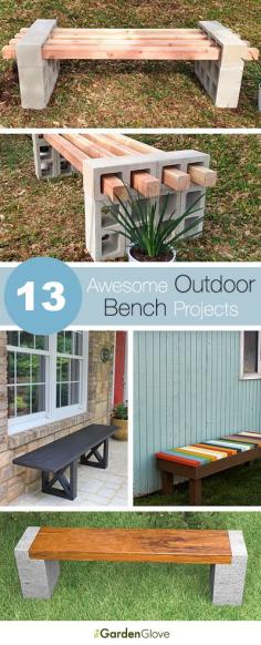 13 Awesome Outdoor Bench Projects, Ideas  Tutorials!