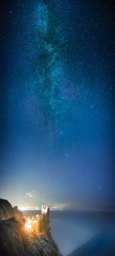 "Give light, and the world will find a way to you." (Swallow's Nest & Milky Way - Southern Ukraine)