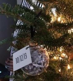 DIY wedding invitation ornament from The Meyers