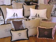 Burlap Pillows!