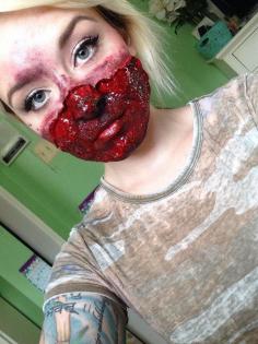 Face rip, inspired my Mykie from Glam and gore
