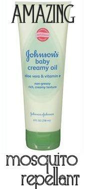 Johnson's Creamy Baby Oil = Mosquito Repellant