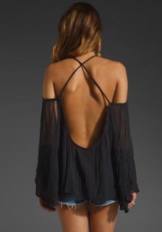 Backless. i'd have to see how this lies on the rest of the torso, but it looks super cute from this angle...