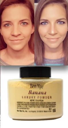 FINALLY found my holy grail concealer, powder,  foundation beauty product! Ben Nye Powder in Banana is the BEST product for dark under eye circles, uneven skin tones  and for people like me who want to lightly contour your face with little to no effort and time. $12-28 dollars, lasts a life time. Use a flat powder brush, dab on your T zone  under eyes, let sit for 5 minutes and brush outwards and blend. AMAZING results, don't let the yellow color fool you- it works for all skin tones!