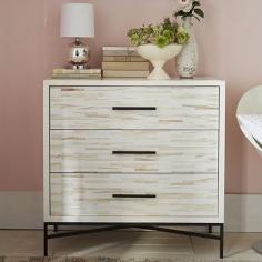 Wood Tiled 3-Drawer Dresser #westelm