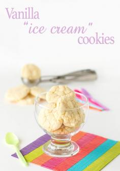 Vanilla “ice cream” cookies