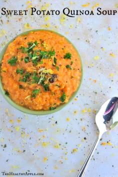 Gluten-Free & Dairy-Free Sweet Potato Quinoa Soup #glutenfree