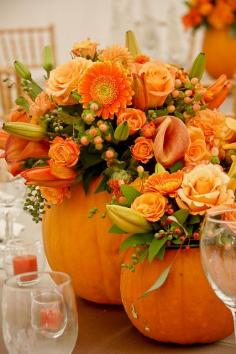 Pumpkin centerpiece