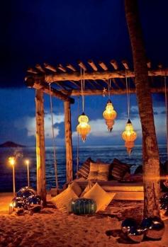 Romantic beach setting.