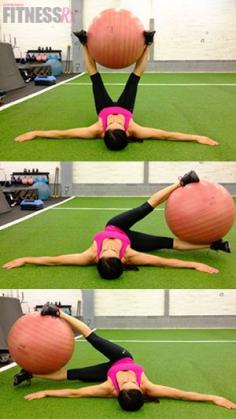 So worth it. One of the most effective ways to challenge your obliques!* Windshield Wipers With Stability Ball. Challenge your obliques!