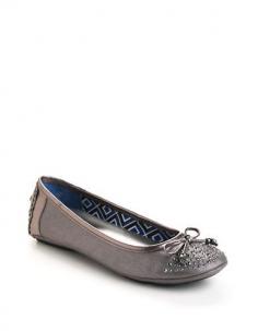 Anne Klein Builtin Studded Ballet Flats PEWTER