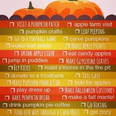 Autumn bucket list