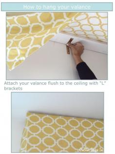 How to make a tailored valance - this solves the problem of how to mount the valance over the drapes...
