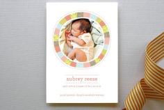 BRIGHT QUILT #birth #announcement #baby