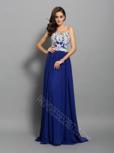 Sleeveless Chiffon Applique Sweep/Brush Train Dresses