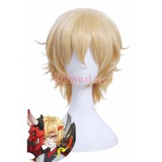 Game YinYang Master Ban Ruo Blonde Man's Wig Short Curly Styled Cosplay Wigs