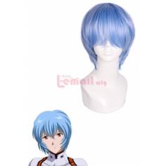 33CM Short Light Blue Anime Evangelion Cosplay Wig