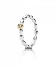 Pandora Black Friday -Cheap Pandora Evening Star with 14K and Diamond Stackable Ring Sale