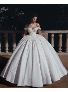 Fashion Hochzeitskleider Prinzessin Creme Bodenlang Brautkleider Günstig Online