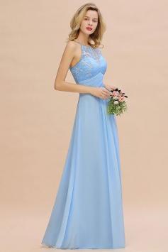 Chic Appliques Jewel Sleeveless Bridesmaid Dress | BmBridal