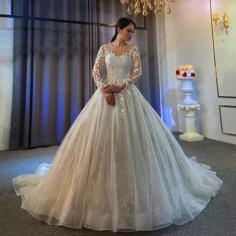 Extravagante Hochzeitskleider A Linie | Spitze Brautkleider Mit Ãrmel