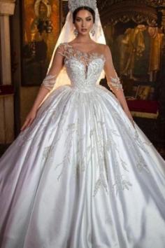Extravagante Hochzeitskleider Prinzessin | Brautkleider Mit Ãrmel