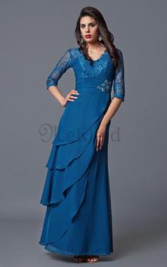 Elegantes Bodenlanges Konservatives Sittsames Formelles Abendkleid